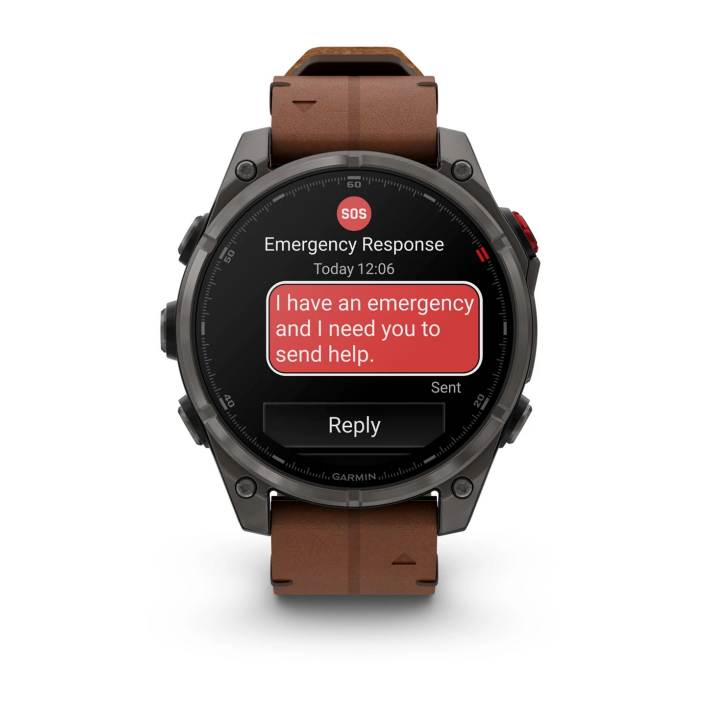 Garmin Fenix 8 Pro – 47 mm, AMOLED Sapphire, Carbon grey DLC titanium with Chestnut leather band