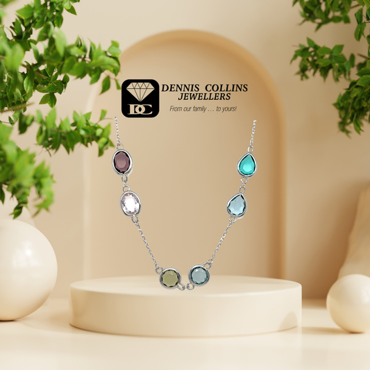 Ladies Silver Fancy Multi Cz Bracelet 21cm