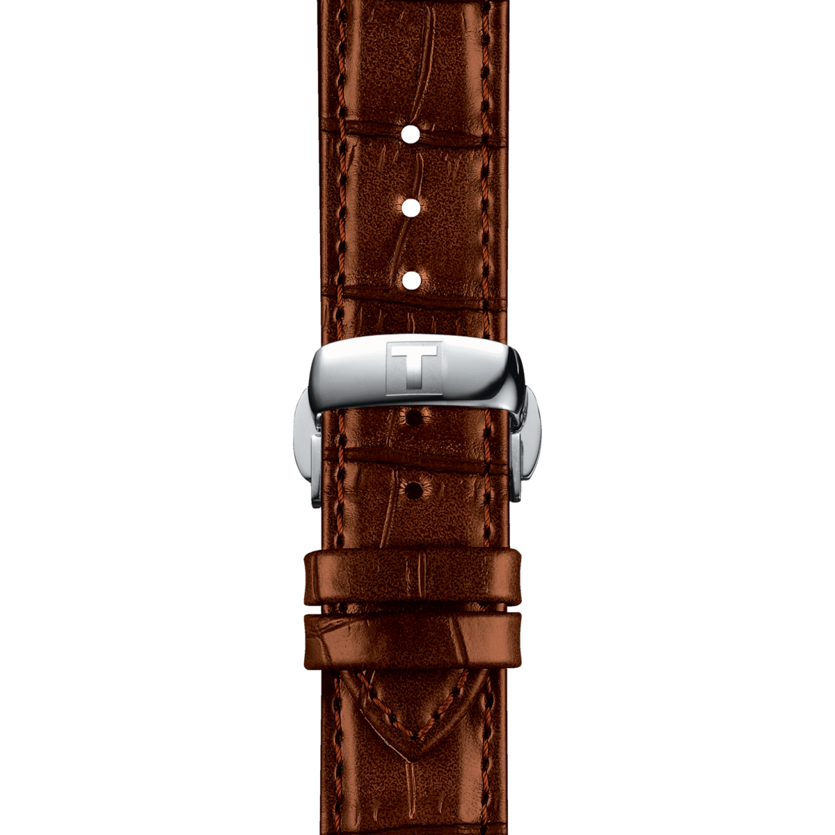 Tissot Le Locle Powermatic 80 Open Heart on brown leather