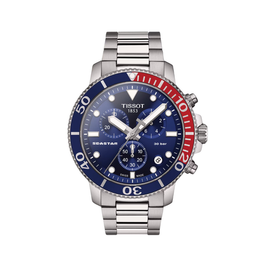 Tissot Seastar 1000 Chronograph - Pepsi Blue