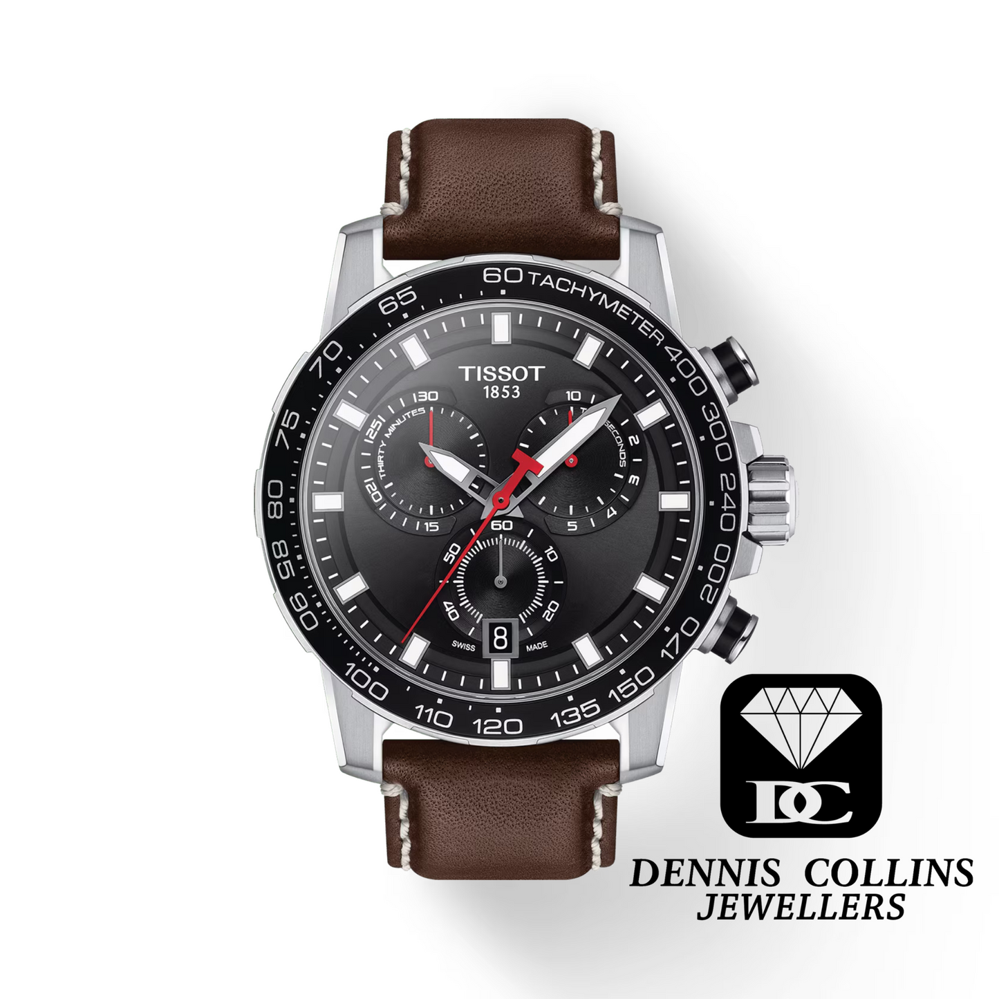 Tissot Supersport Chrono - Black on Brown Leather