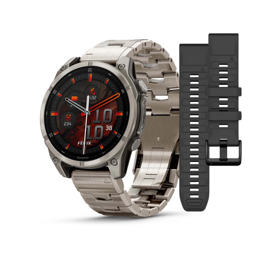 Garmin Fenix 8 – 47 mm, AMOLED Sapphire, Titanium with Vented titanium bracelet
