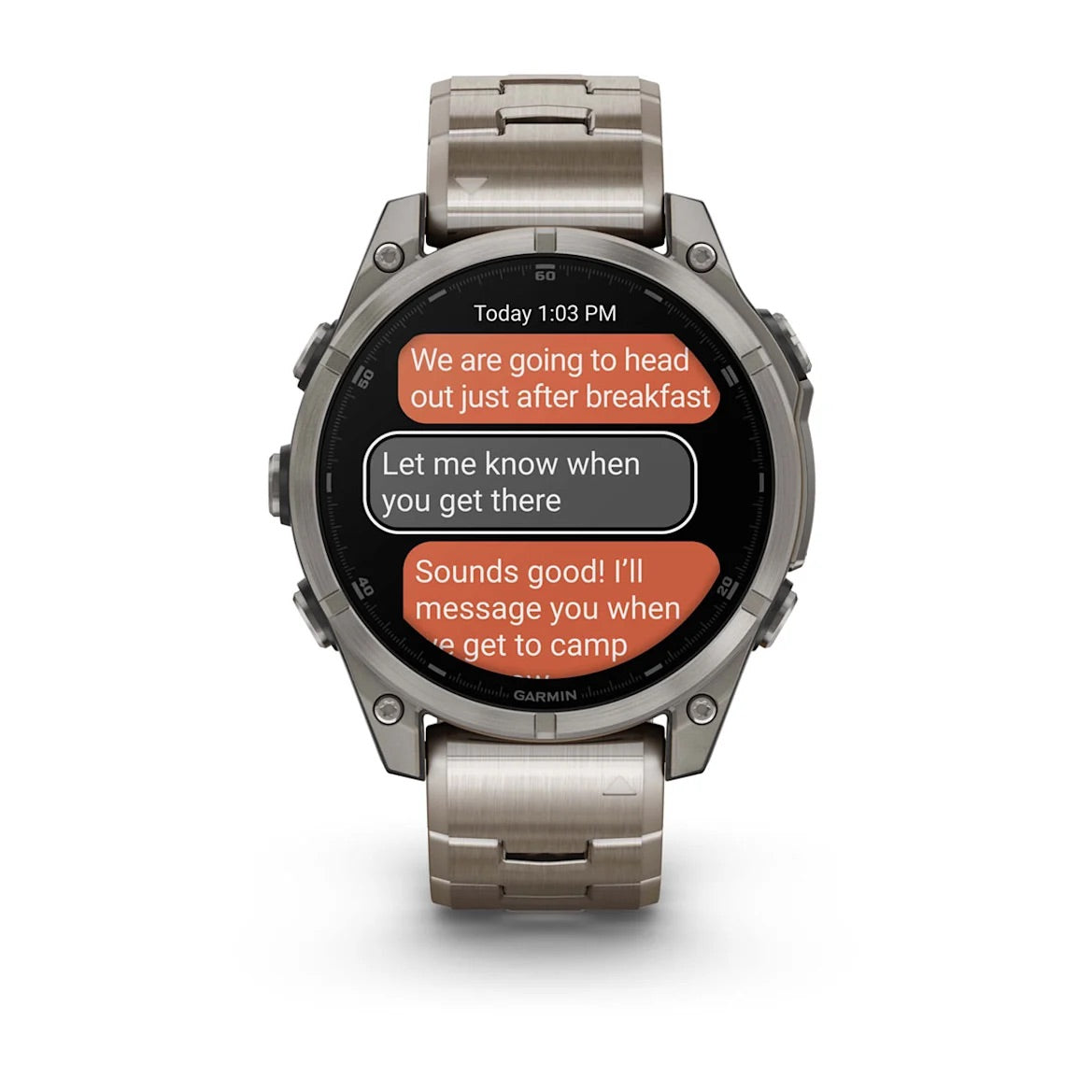 Garmin fēnix® 8 – 47 mm, AMOLED Sapphire, Titanium with Vented titanium bracelet