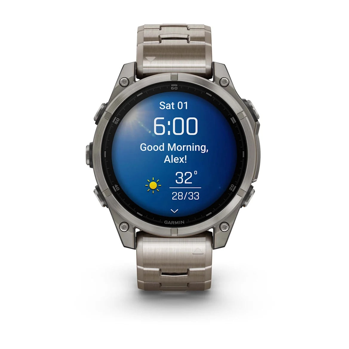 Garmin fēnix® 8 – 47 mm, AMOLED Sapphire, Titanium with Vented titanium bracelet