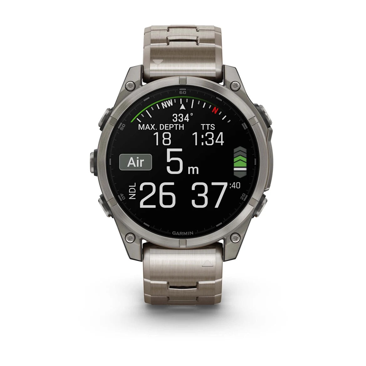 Garmin fēnix® 8 – 47 mm, AMOLED Sapphire, Titanium with Vented titanium bracelet