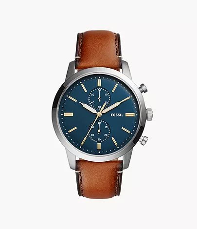 Townsman 44mm Chronograph Luggage Leather Watch