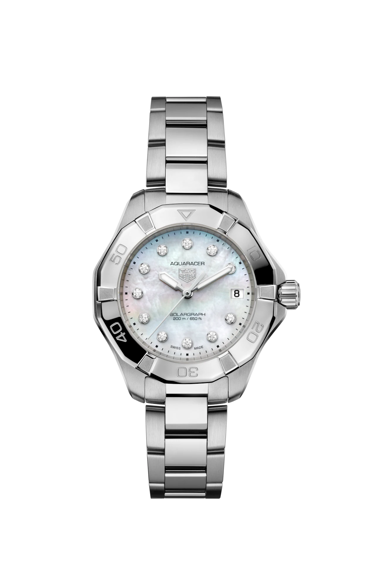 Tag Heuer Aquaracer Professional 200 Solargraph Mother Of Pearl