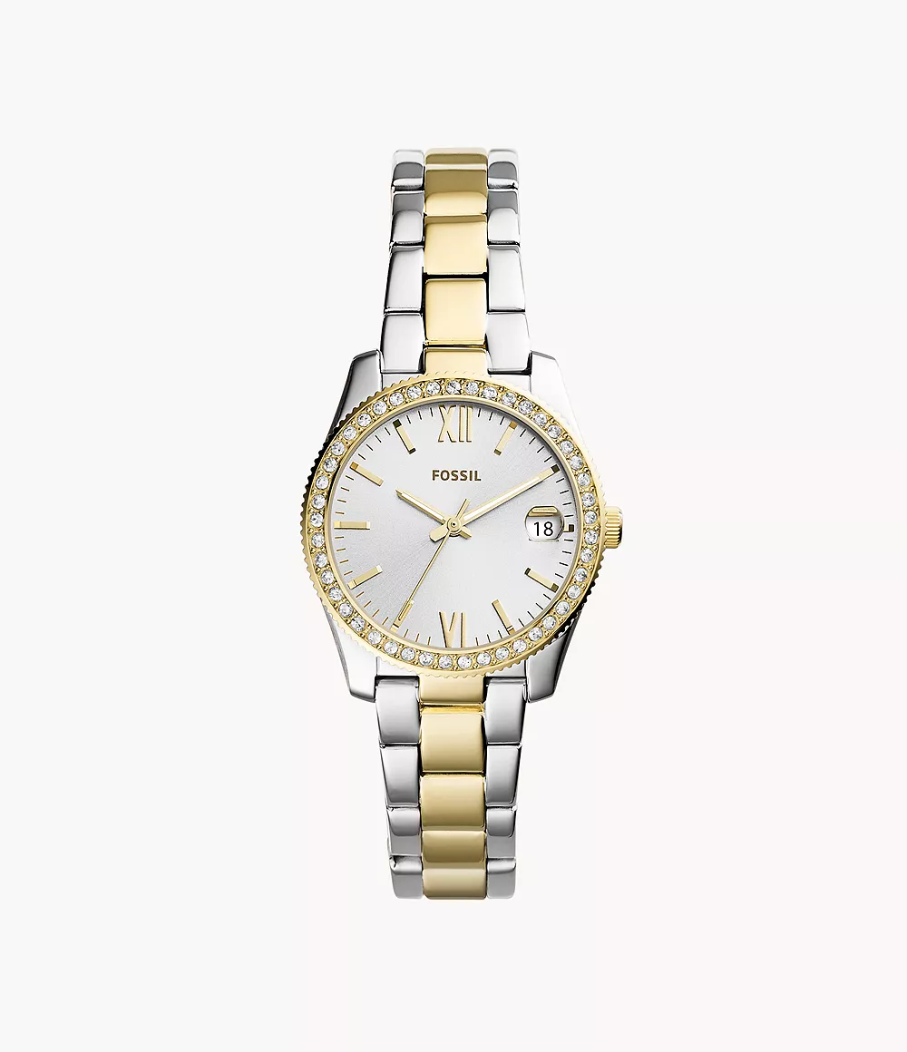 Scarlette Mini Three-Hand Date Two-Tone Stainless Steel Watch