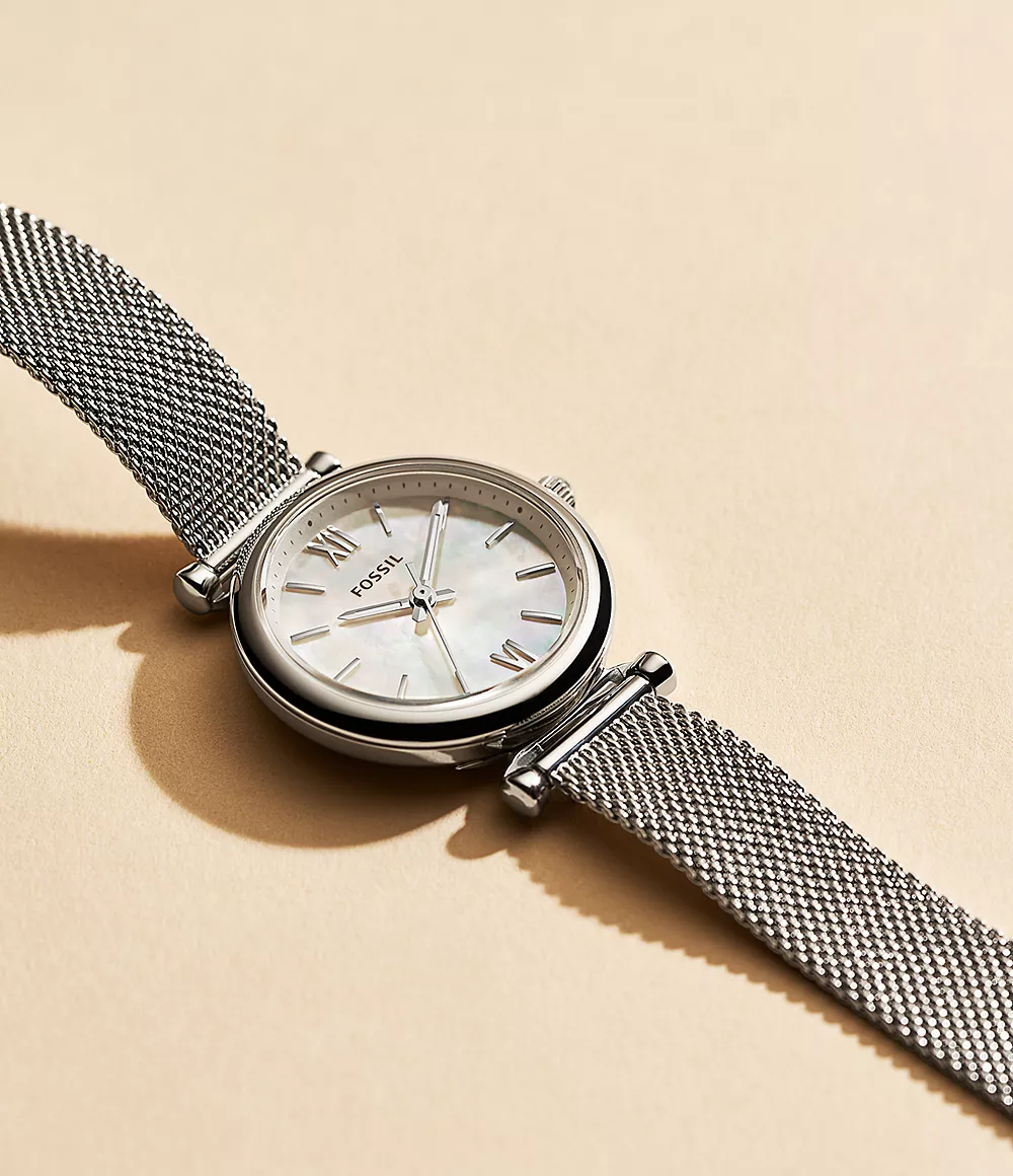 Carlie Three-Hand Stainless Steel Watch