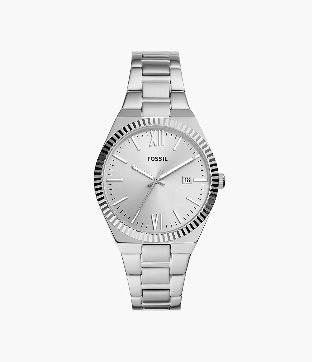 Scarlette Three-Hand Date Stainless Steel Watch