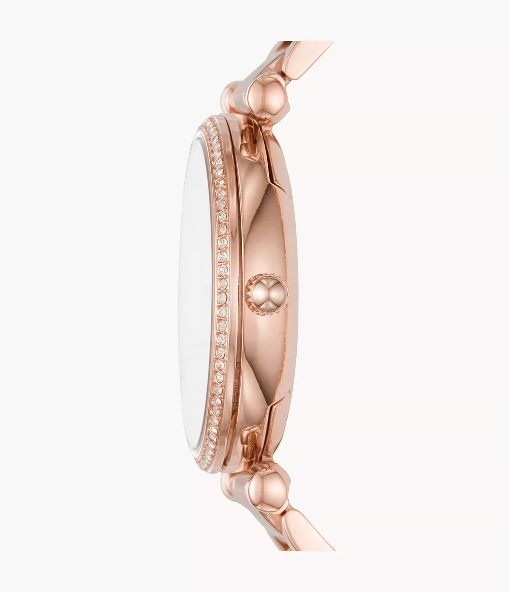 Carlie Three-Hand Rose Gold-Tone Stainless Steel Watch