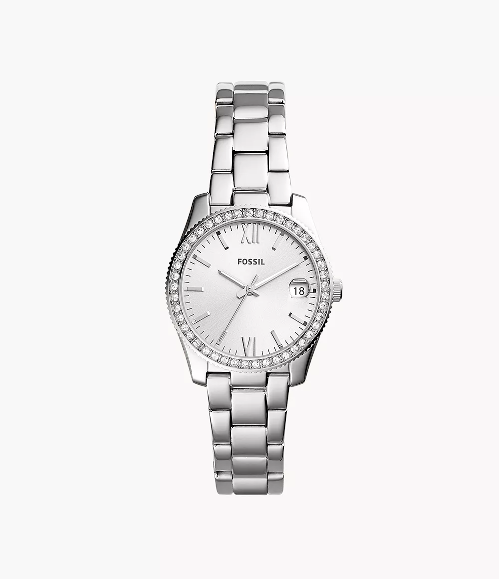 Scarlette Mini Three-Hand Date Stainless Steel Watch