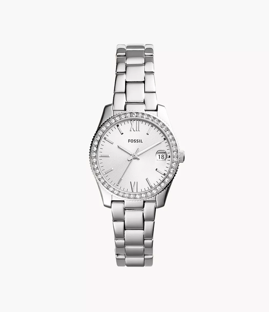 Scarlette Mini Three-Hand Date Stainless Steel Watch