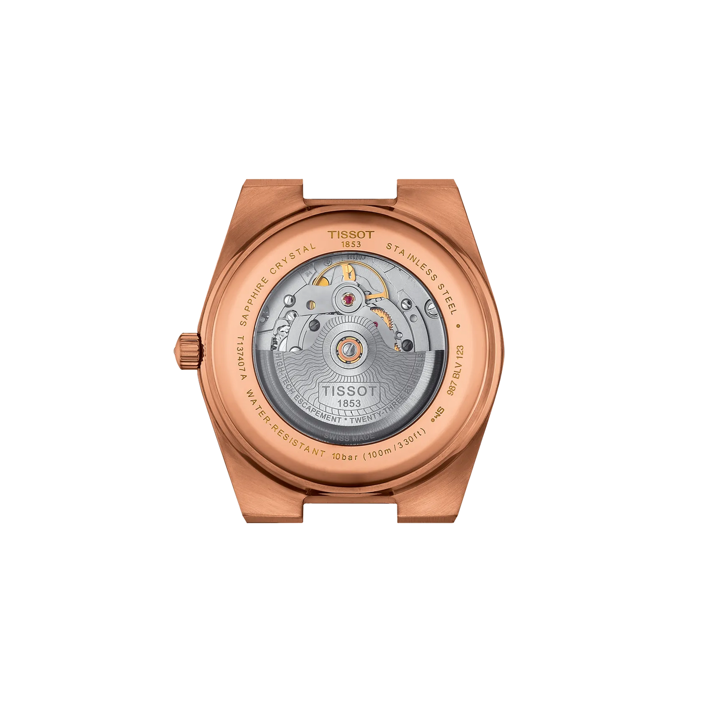 Tissot PRX 40mm Automatic Rose Gold PVD + Blue Dial