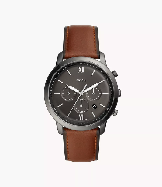 Neutra Chronograph Amber Leather Watch