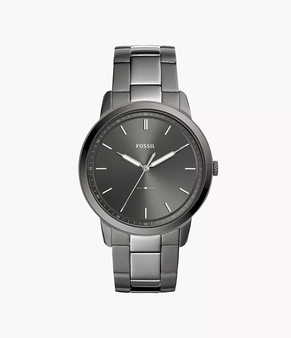 The Minimalist Three-Hand Smoke Stainless Steel Watch