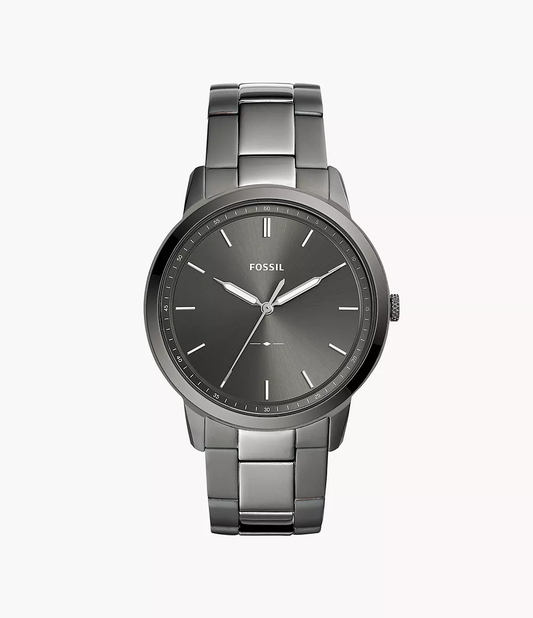 The Minimalist Three-Hand Smoke Stainless Steel Watch