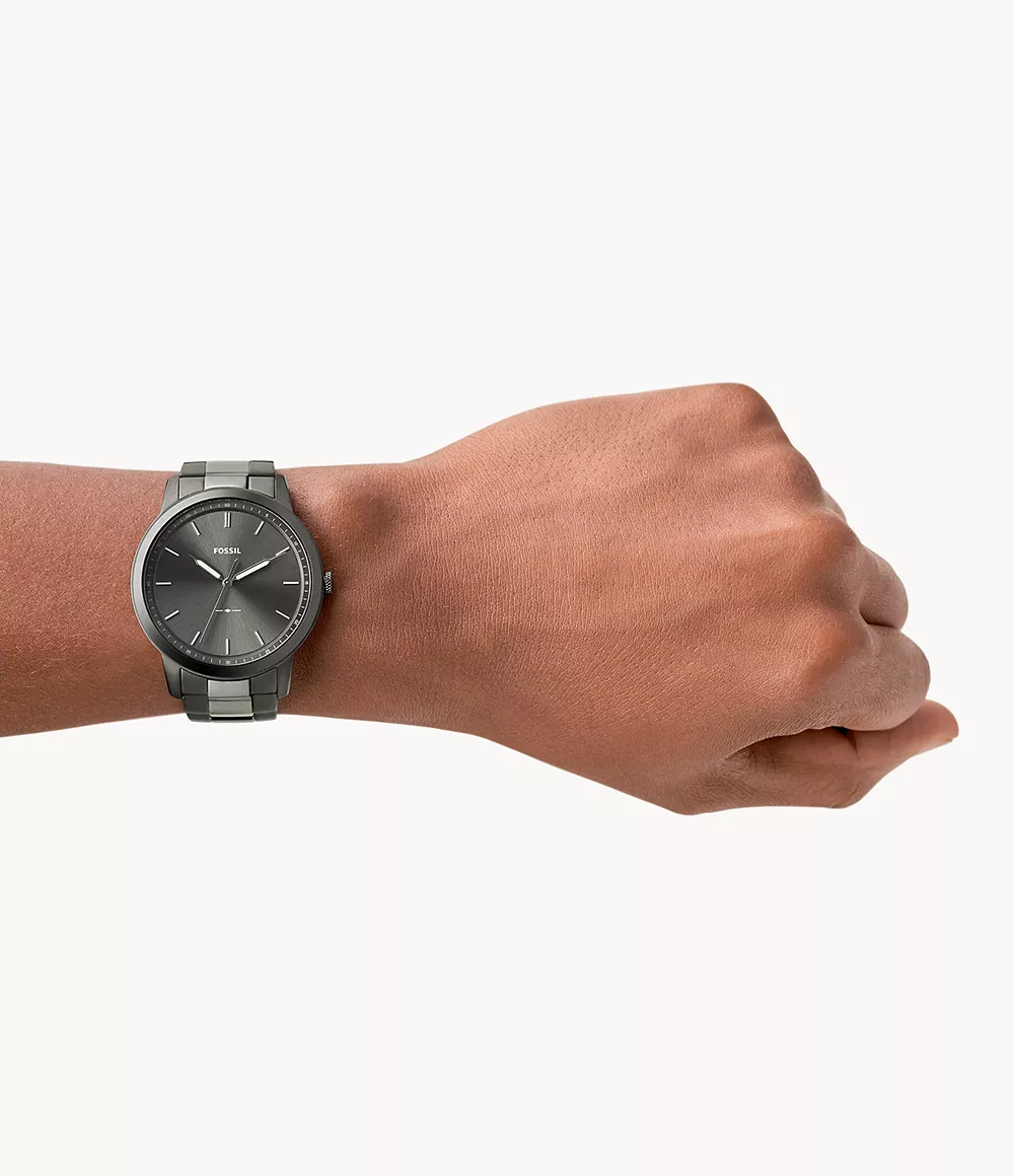The Minimalist Three-Hand Smoke Stainless Steel Watch