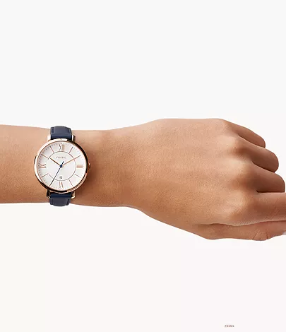 Fossil Jacqueline Navy Leather Watch
