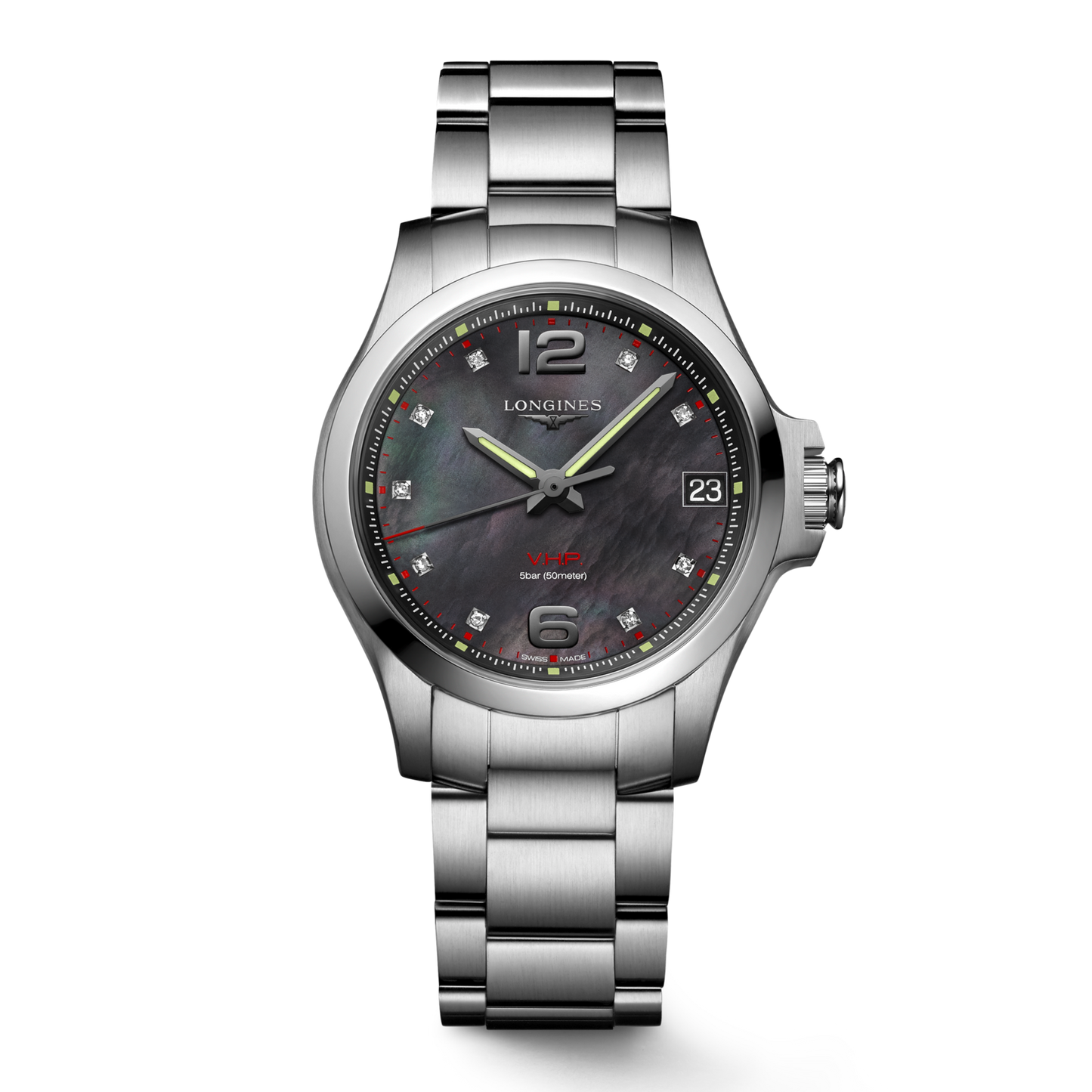 Longines Conquest V.H.P. 36mm Black Mother of Pearl