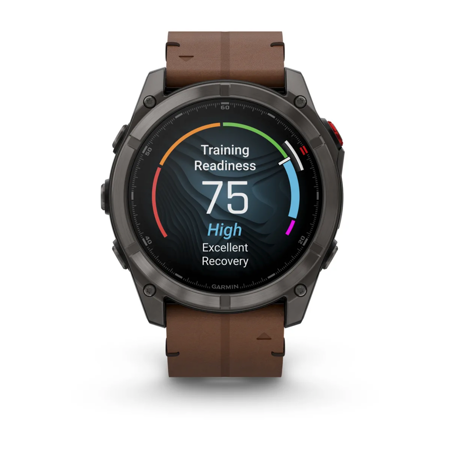 Garmin Fenix 8 Pro – 51 mm, AMOLED Sapphire, Carbon grey DLC titanium with Chestnut leather band