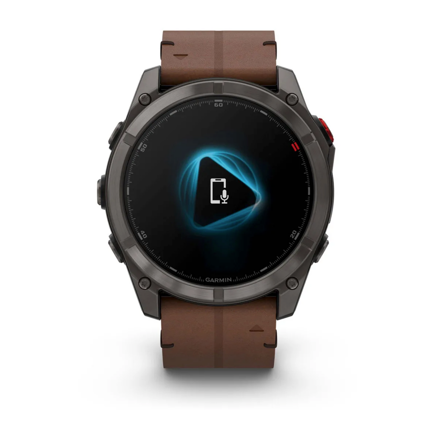 Garmin Fenix 8 Pro – 51 mm, AMOLED Sapphire, Carbon grey DLC titanium with Chestnut leather band