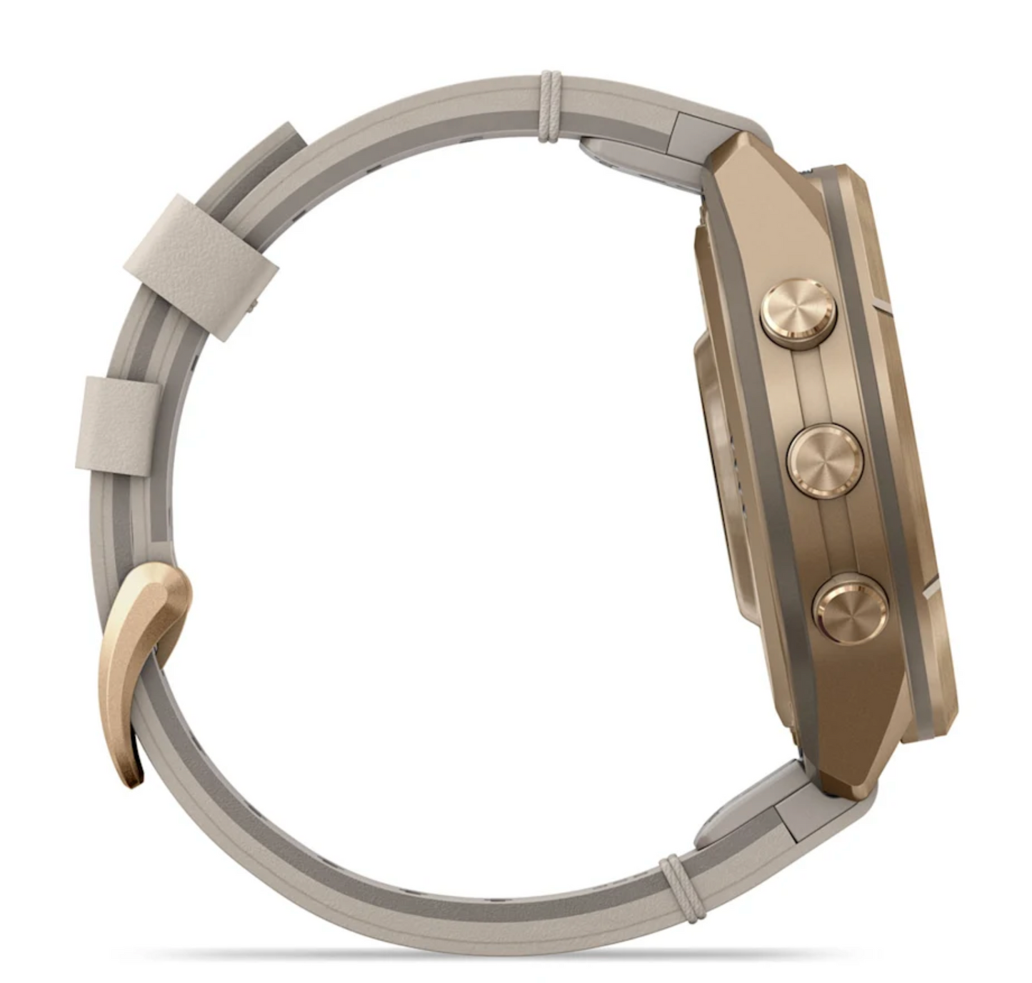 Garmin Fenix 9 Pro - 43 mm - inReach - Autumn Gold Titanium with Bone Leather Band
