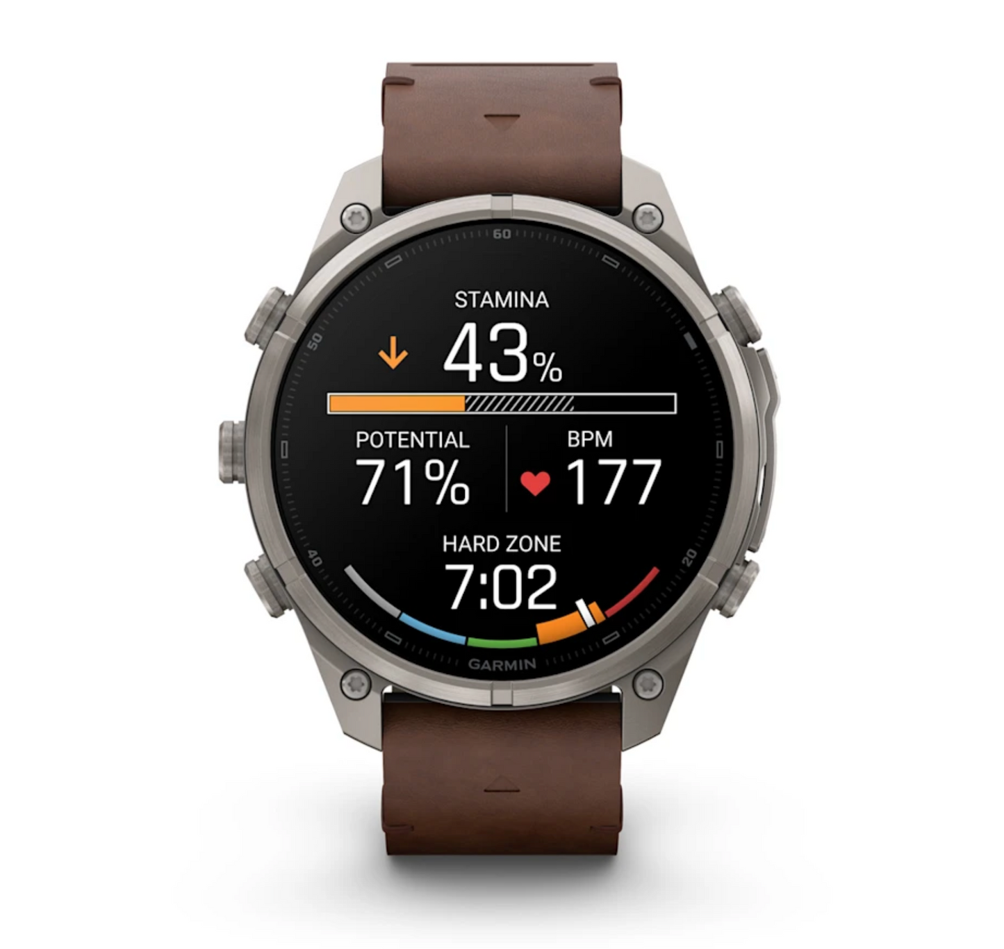 Garmin Fenix 9 Pro - 47 mm - inReach - Walnut Leather Band