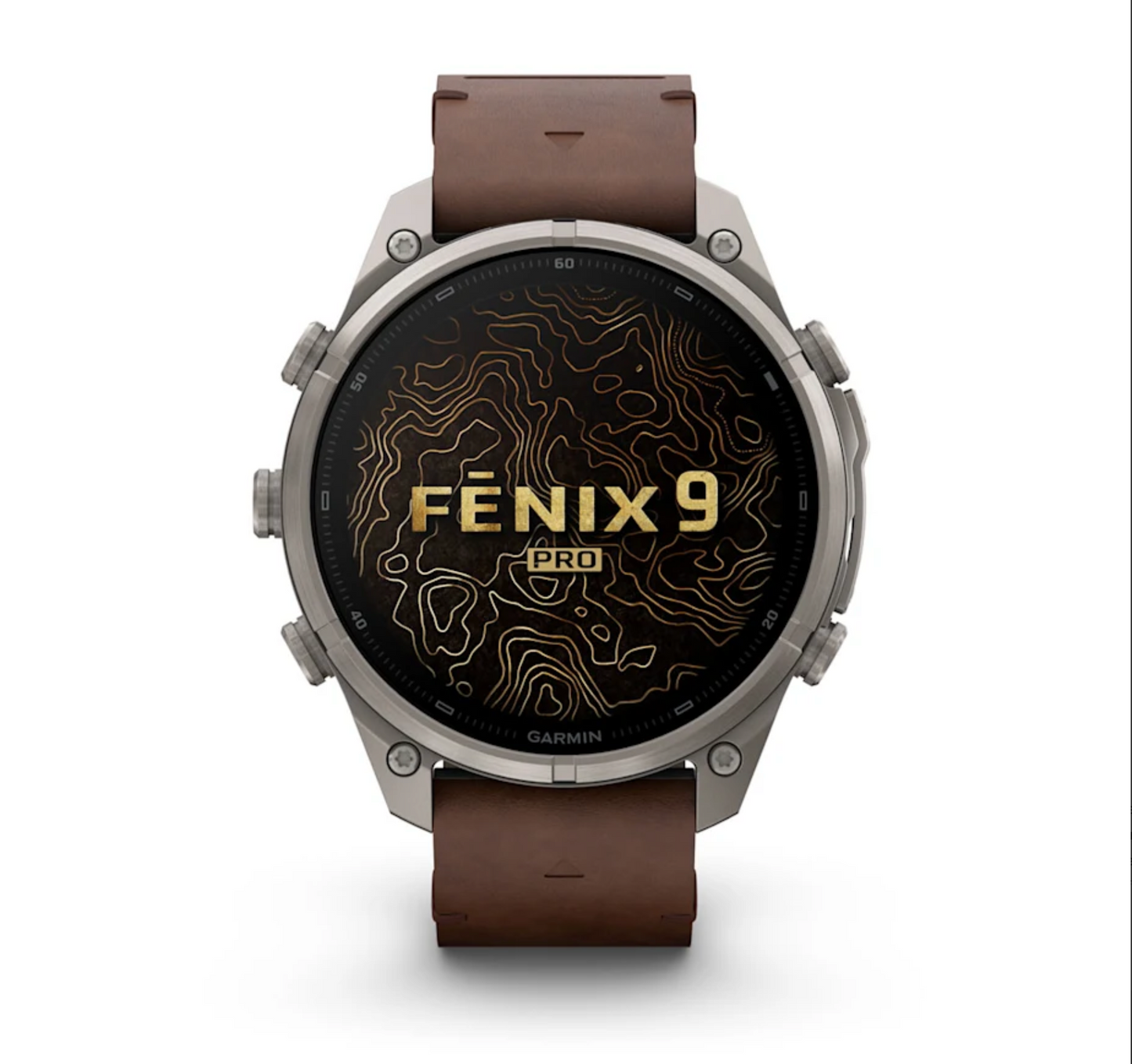 Garmin Fenix 9 Pro - 47 mm - inReach - Walnut Leather Band