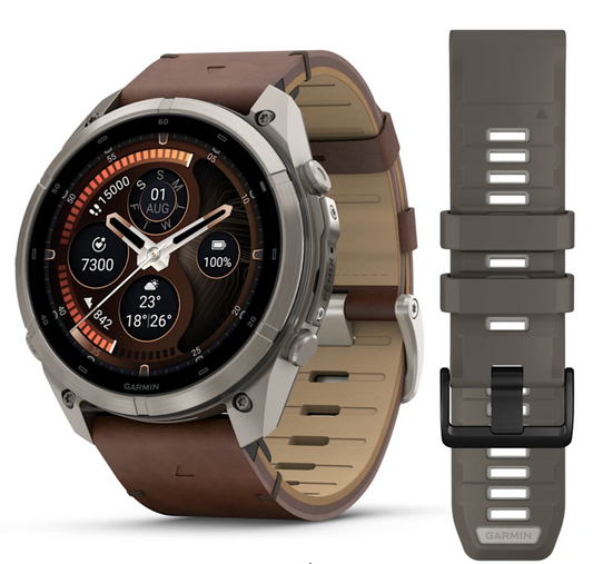 Garmin Fenix 9 Pro - 51 mm - inReach - Walnut Leather Band