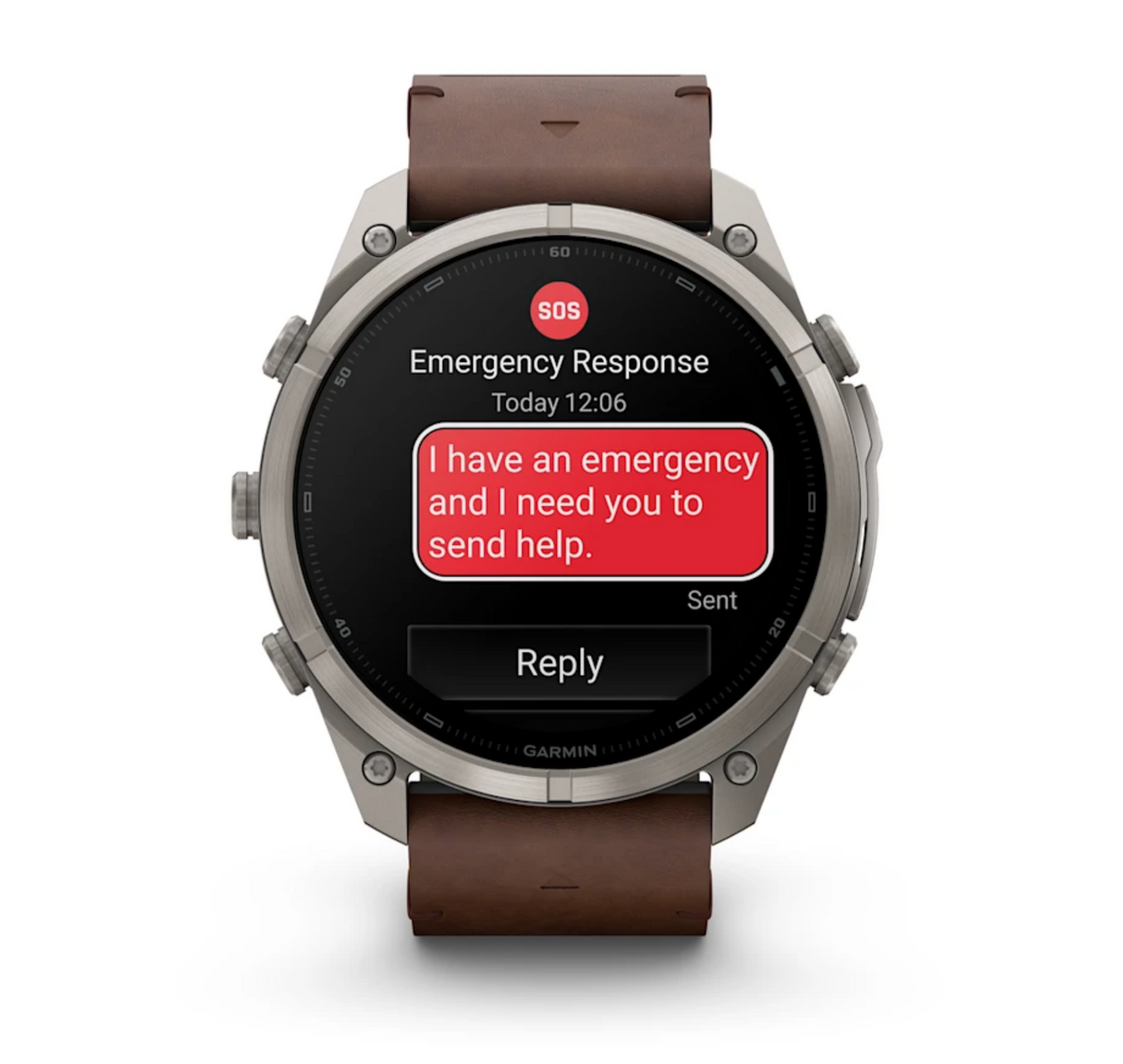 Garmin Fenix 9 Pro - 51 mm - inReach - Walnut Leather Band