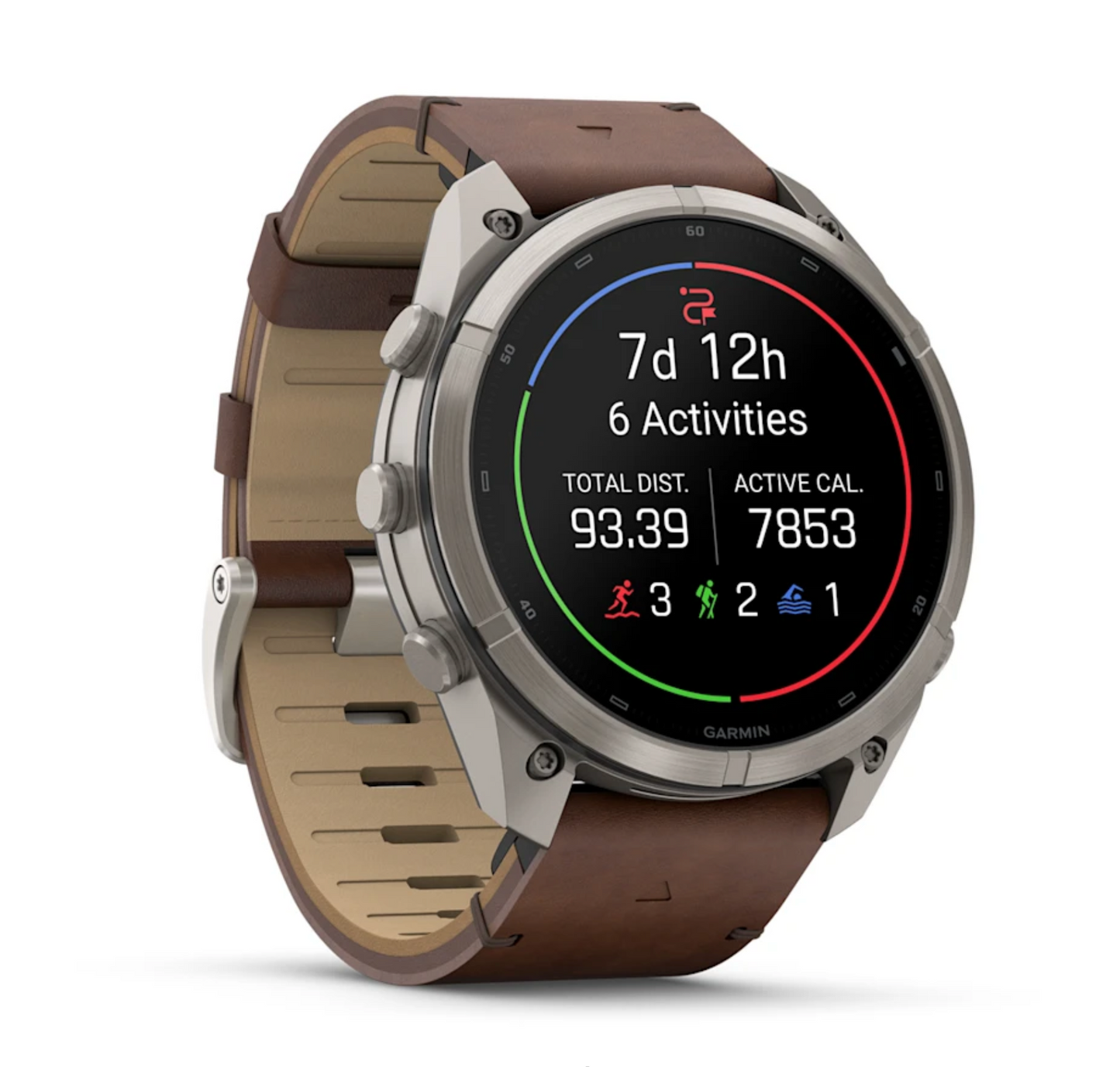 Garmin Fenix 9 Pro - 51 mm - inReach - Walnut Leather Band