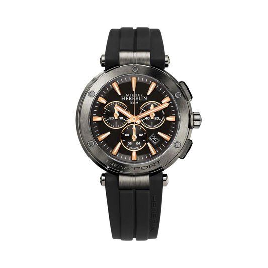 Michel Herbelin Men's Newport Chronograph Black Strap