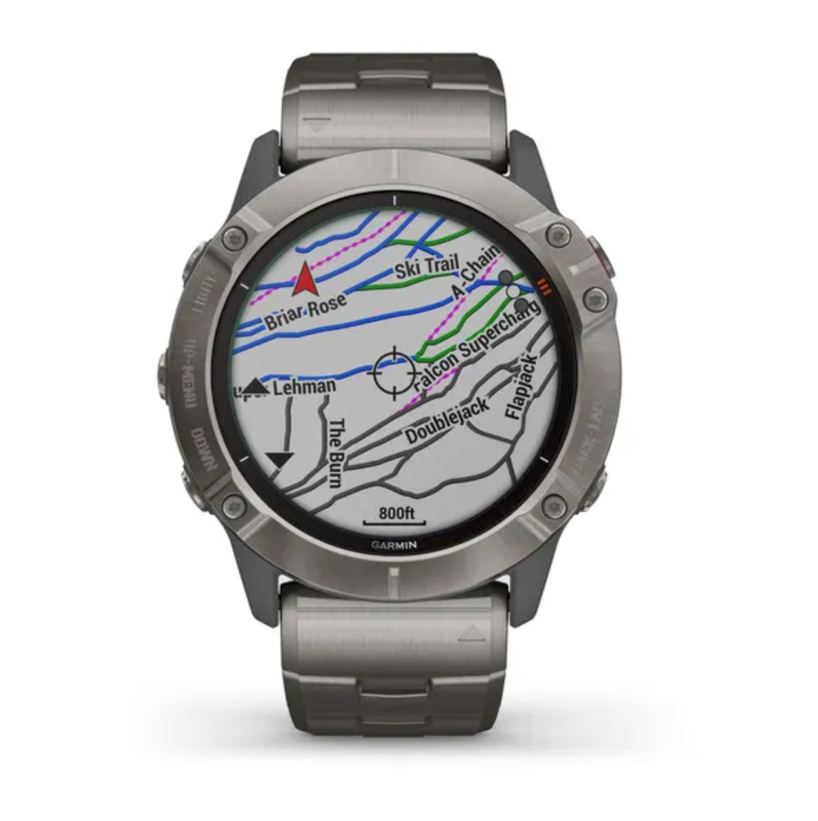 Garmin f nix 6X Pro Solar Titanium with Vented Titanium Strap