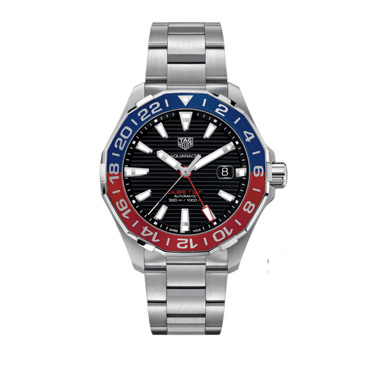 TAG Heuer Aquaracer - GMT Pepsi - Calibre 7, Automatic Watch, 43 mm, Steel,