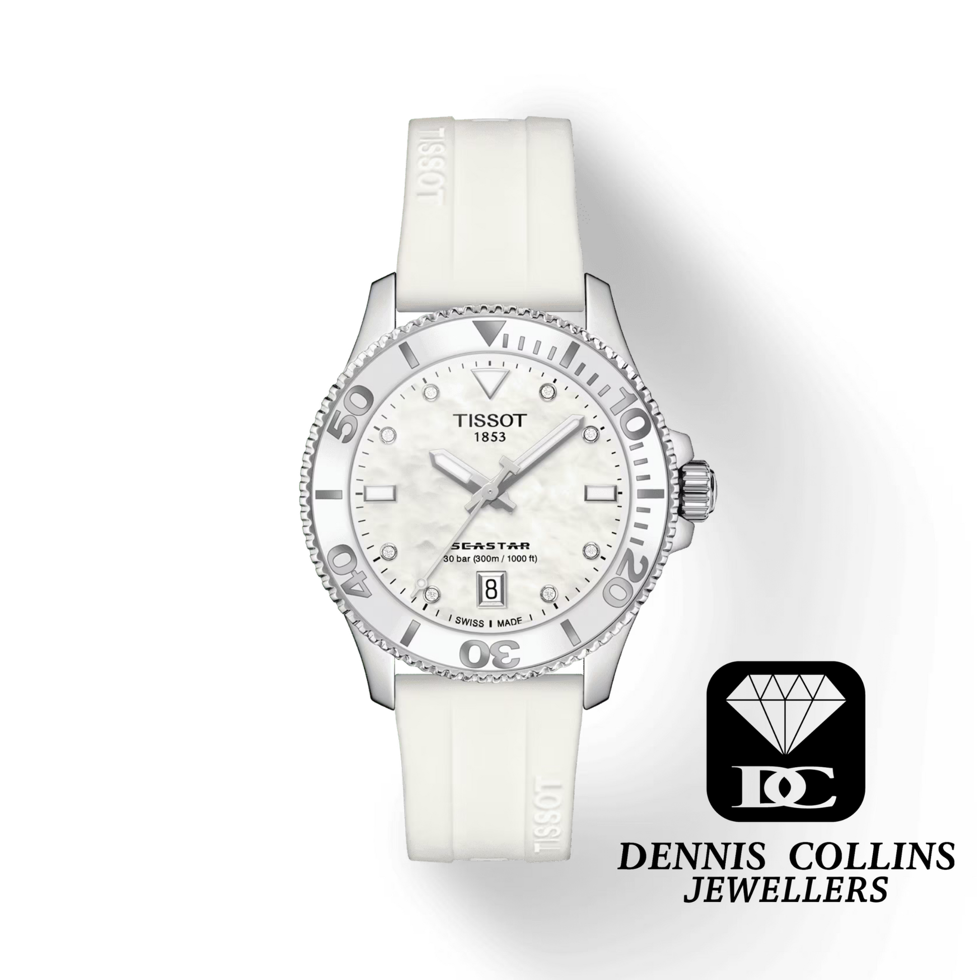 Tissot black mother of pearl shop