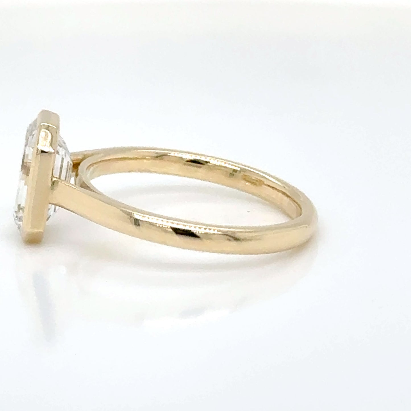 9ct Yellow Gold 2.04ct Emerald Cut Lab-Grown Diamond Ring